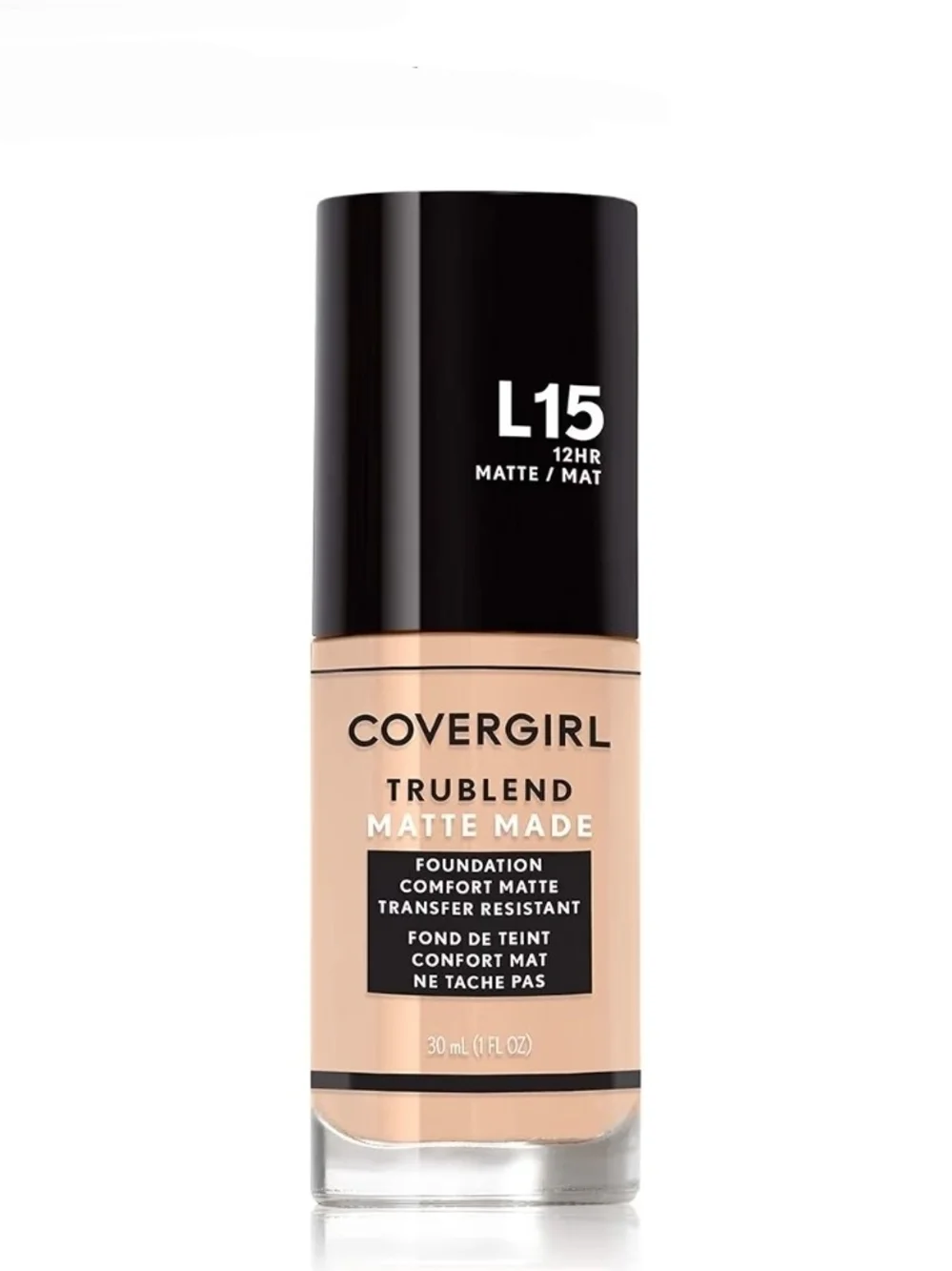 COVERGIRL TruBlend Matte Made Foundation L15 Porcelain (3 Pack) BNIB